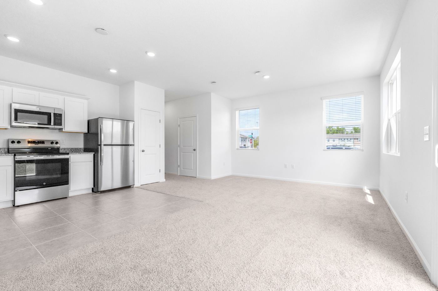 Bright dining area open to the kitchen